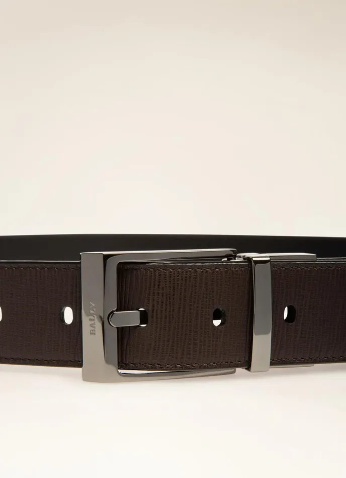 Men Bally Belts Shiff 8211 Leather 35mm Belt In Ebony Brown and Black