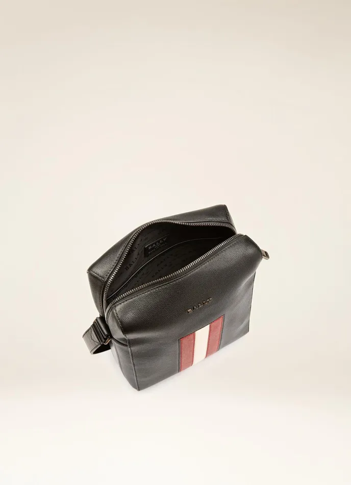 Men Bally Messenger Bags Edoh 8211 Leather CrossBody Bag In Black