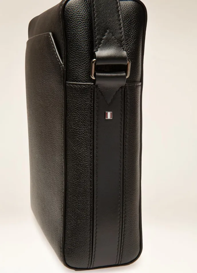 Men Bally Messenger Bags Edoh 8211 Leather CrossBody Bag In Black