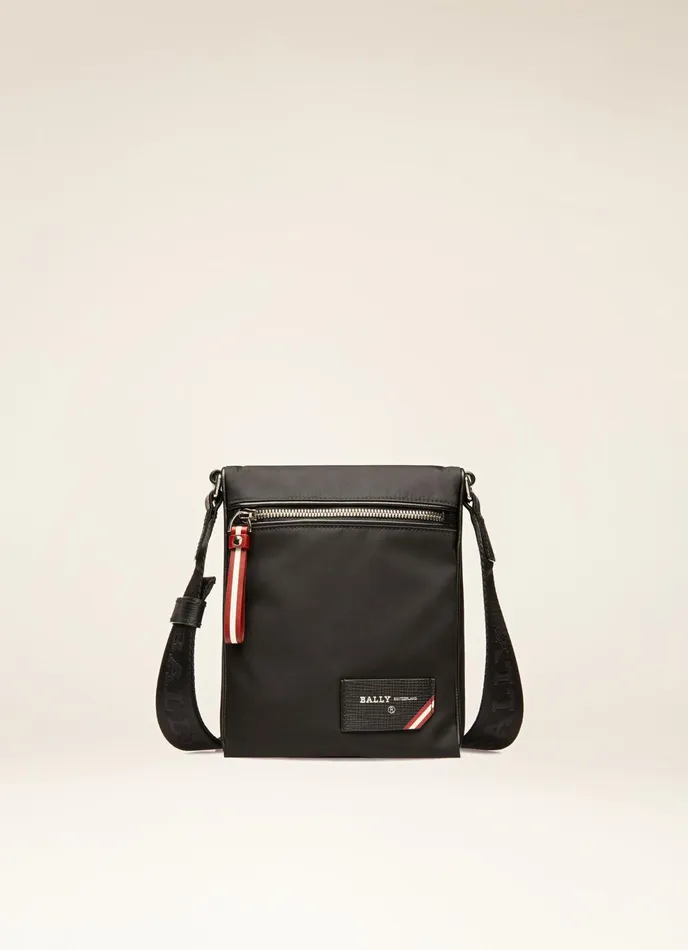 Men Bally Messenger Bags Fincher 8211 Nylon CrossBody Bag In Black