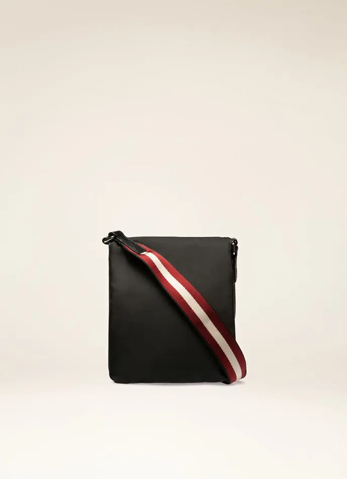 Men Bally Messenger Bags Fincher 8211 Nylon CrossBody Bag In Black