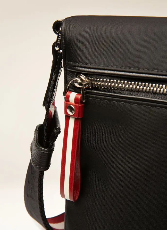 Men Bally Messenger Bags Fincher 8211 Nylon CrossBody Bag In Black