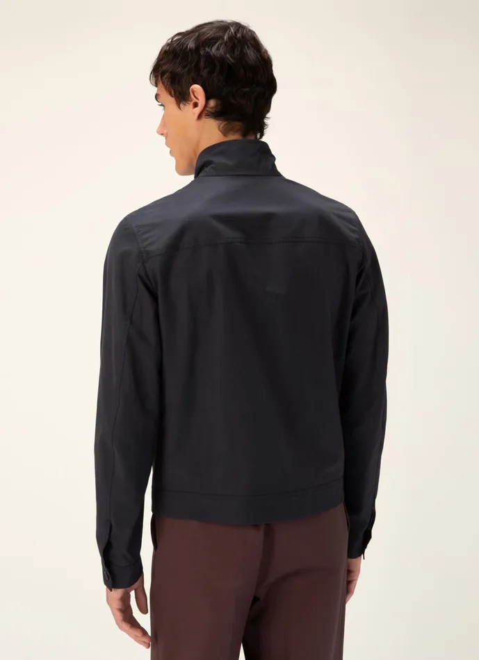 Men Bally Outerwear Bomber Jacket 8211 Cotton Mix Outerwear In Navy