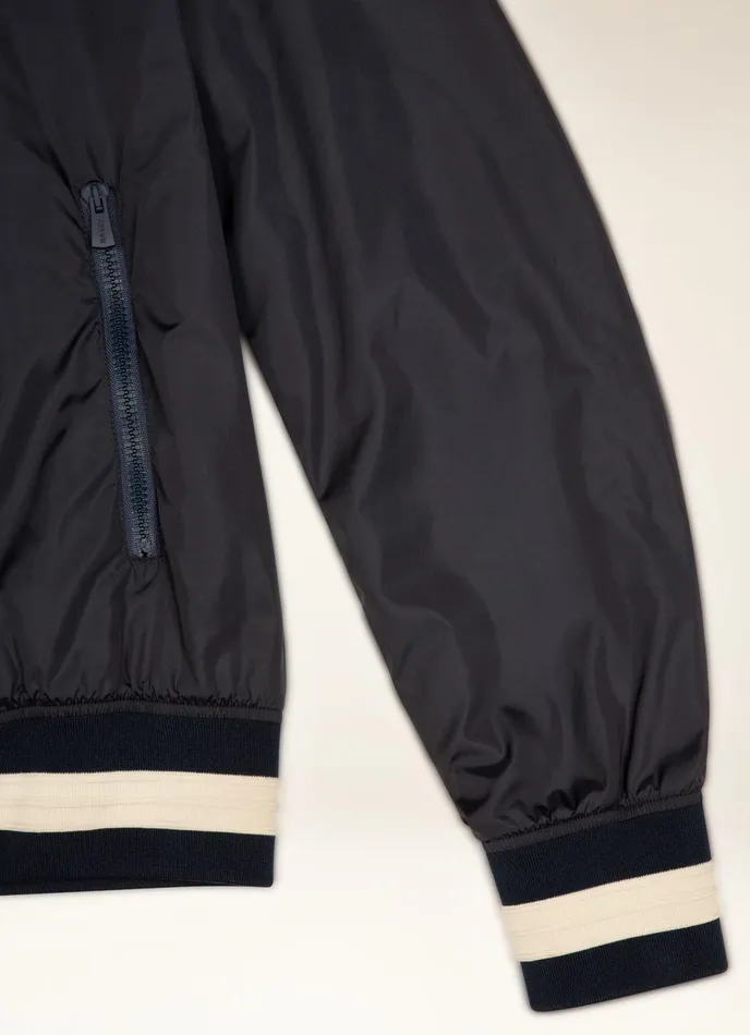 Men Bally Outerwear Bomber Jacket 8211 Techno Nylon Outerwear In Navy
