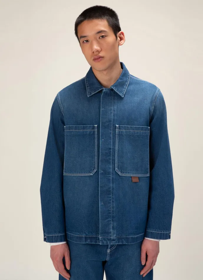 Men Bally Outerwear Denim Jacket 8211 Cotton Outerwear In Blue
