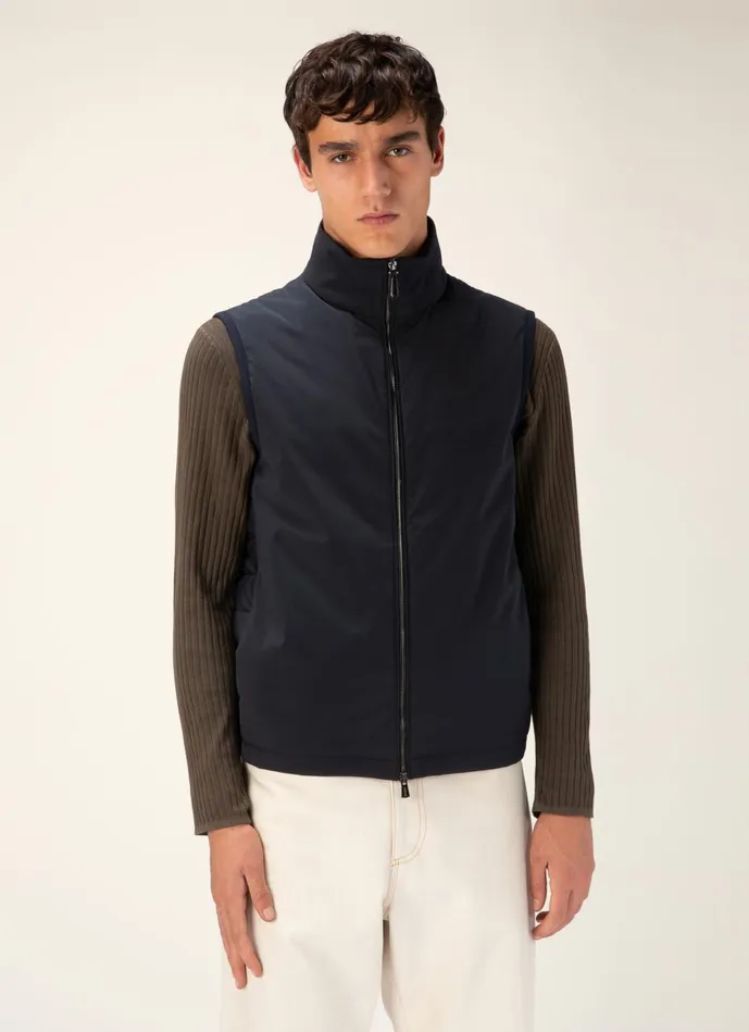 Men Bally Outerwear Padded Gilet 8211 Techno Nylon Outerwear In Navy