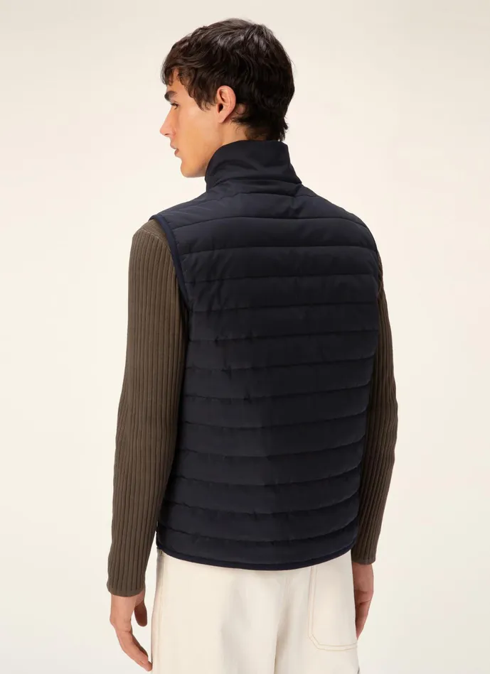 Men Bally Outerwear Padded Gilet 8211 Techno Nylon Outerwear In Navy