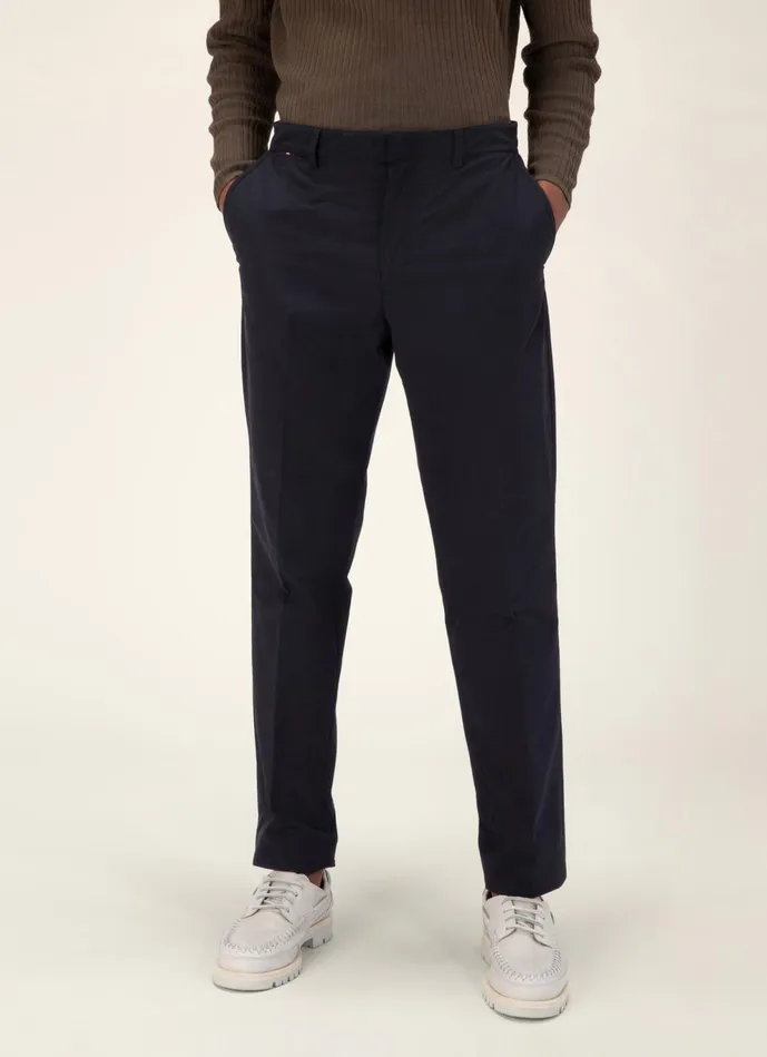 Men Bally Pants WaterRepellent Chinos 8211 Mixed Cotton Bottoms In Black