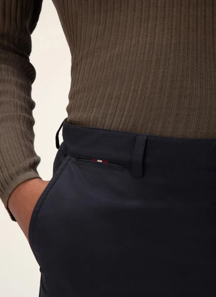 Men Bally Pants WaterRepellent Chinos 8211 Mixed Cotton Bottoms In Black