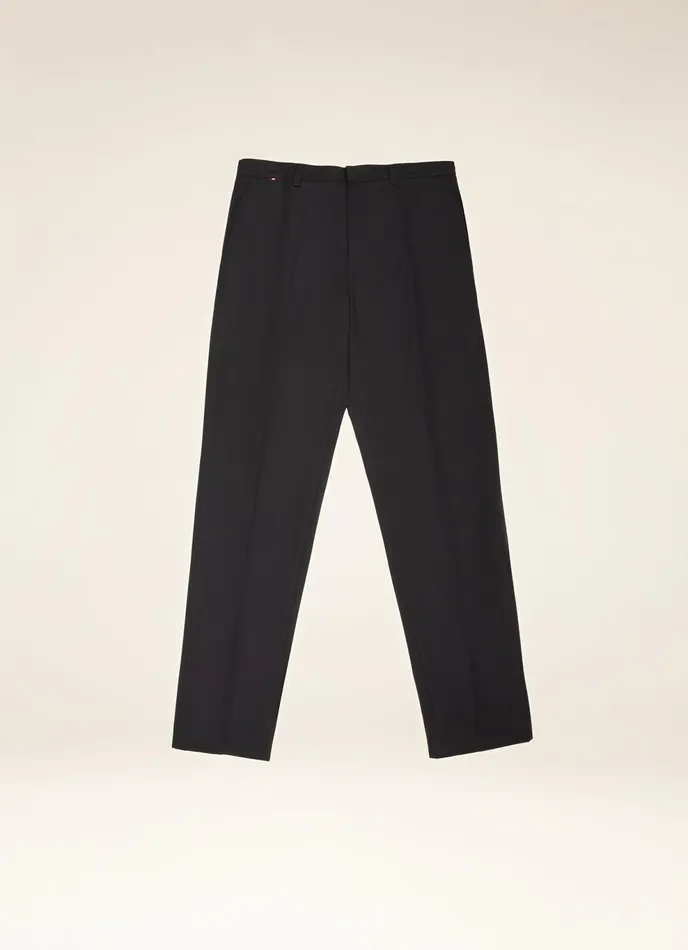 Men Bally Pants WaterRepellent Chinos 8211 Mixed Cotton Bottoms In Black