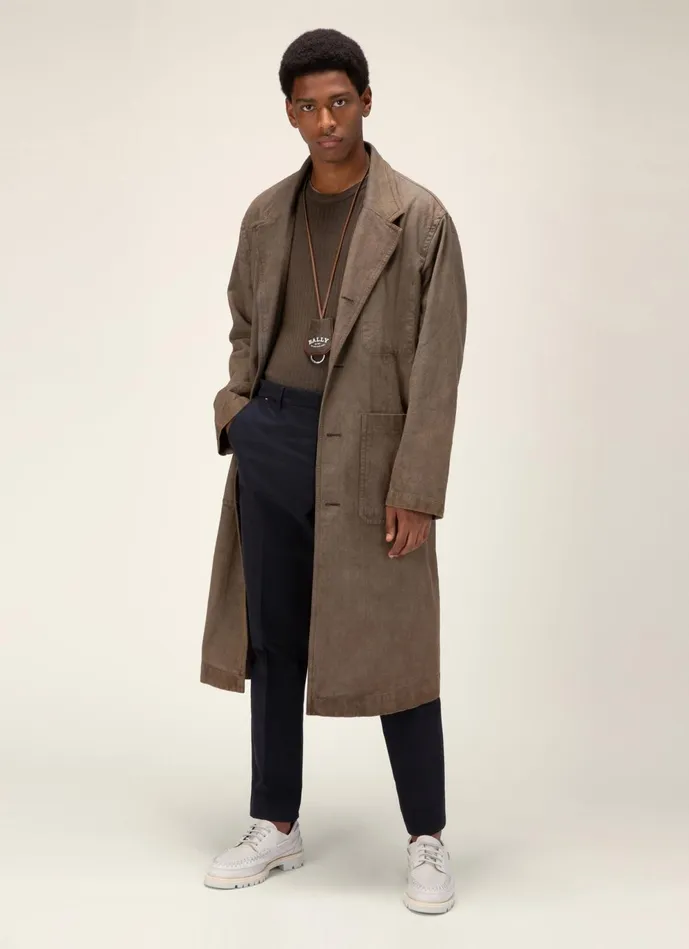 Men Bally Pants WaterRepellent Chinos 8211 Mixed Cotton Bottoms In Black