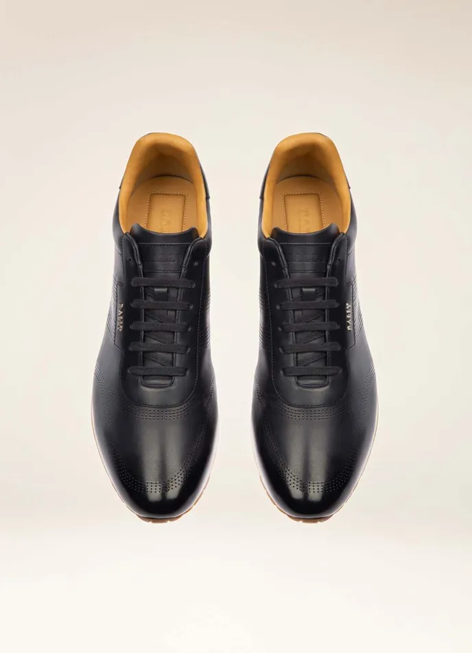 Men Bally Sneakers Asken 8211 Leather Sneakers In Navy