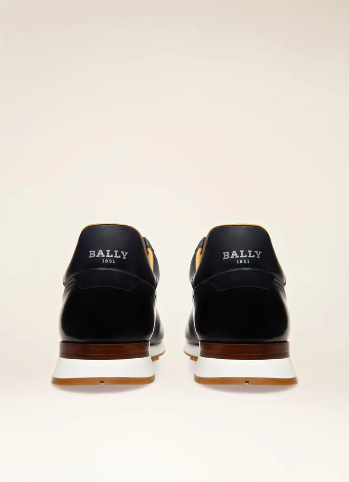 Men Bally Sneakers Asken 8211 Leather Sneakers In Navy