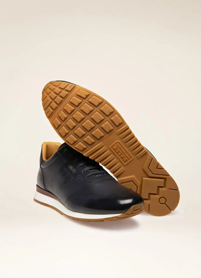 Men Bally Sneakers Asken 8211 Leather Sneakers In Navy