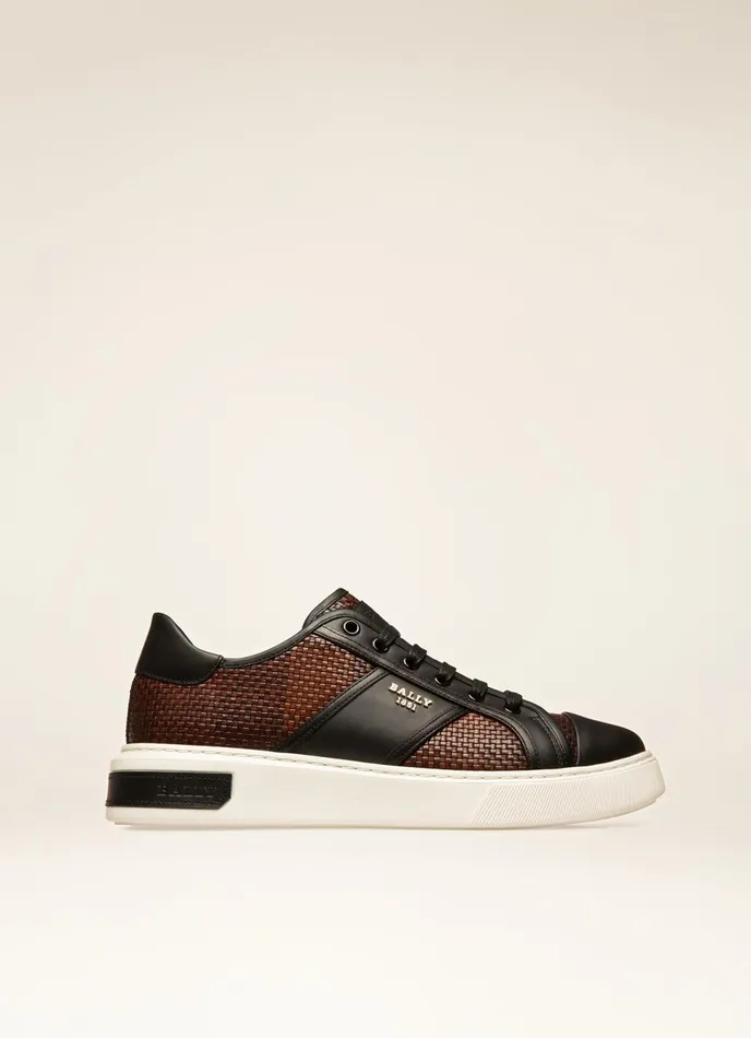 Men Bally Sneakers Myller 8211 Leather Sneakers In Black and Brown