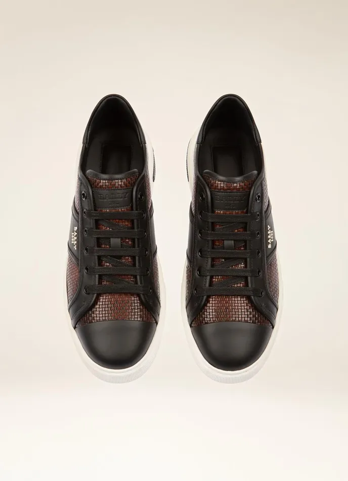 Men Bally Sneakers Myller 8211 Leather Sneakers In Black and Brown