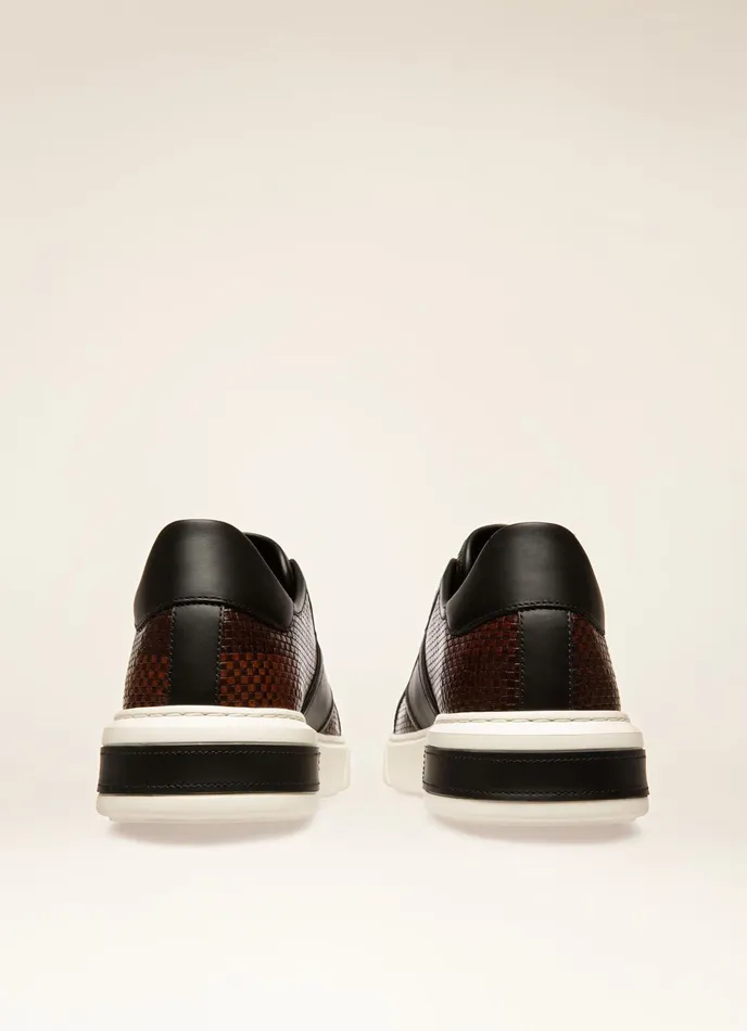 Men Bally Sneakers Myller 8211 Leather Sneakers In Black and Brown
