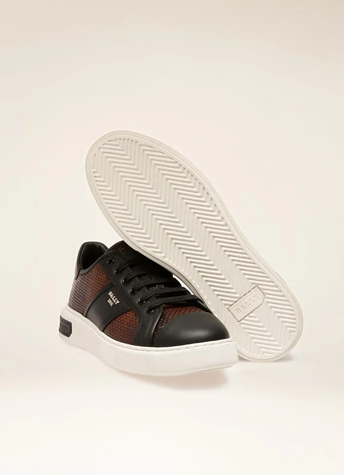 Men Bally Sneakers Myller 8211 Leather Sneakers In Black and Brown
