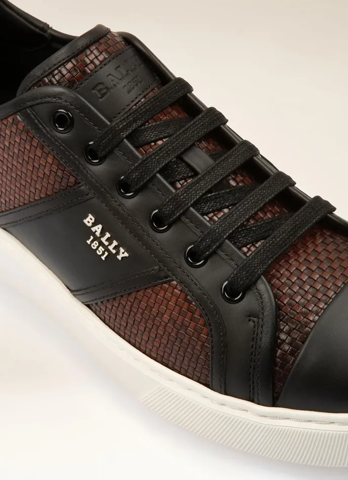 Men Bally Sneakers Myller 8211 Leather Sneakers In Black and Brown