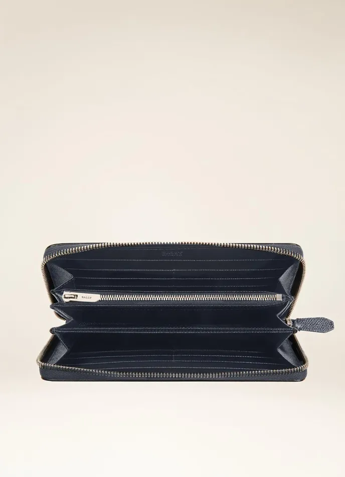 Men Bally Wallets Telen 8211 Leather Travel Wallet In Navy