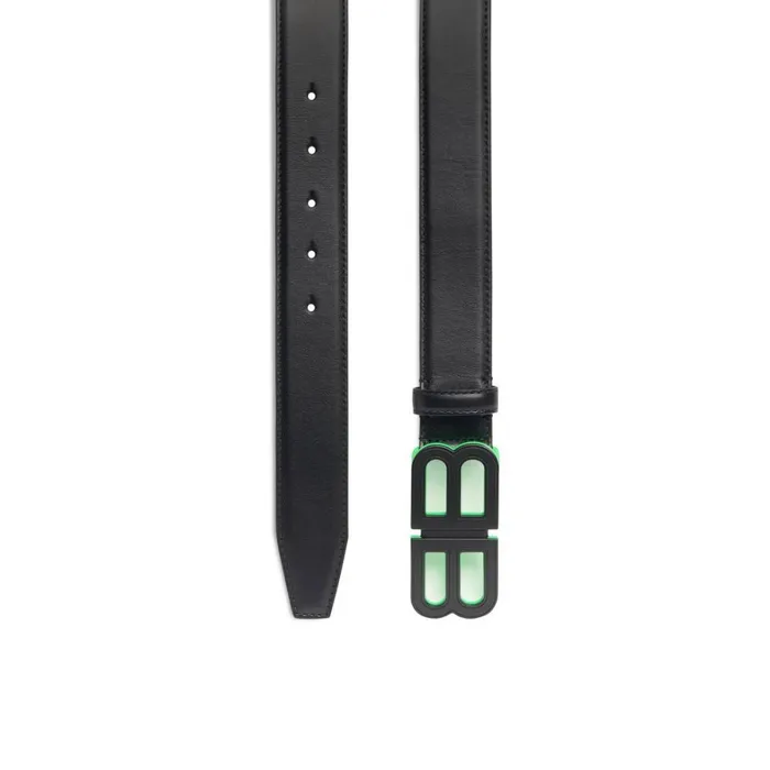 Men Belts Balenciaga Bb Hourglass Large Belt In Black