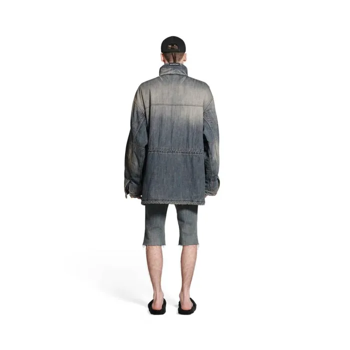 Men Coats and Jackets Balenciaga Parka In Light Blue