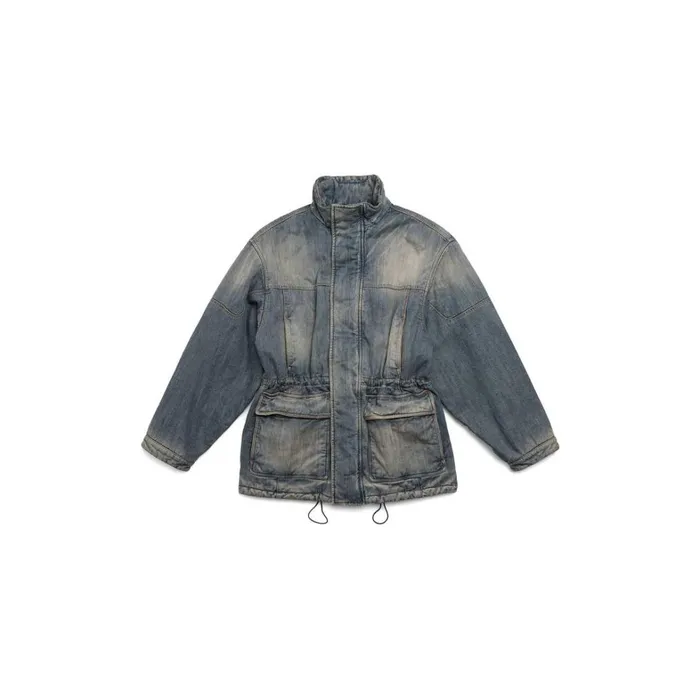 Men Coats and Jackets Balenciaga Parka In Light Blue