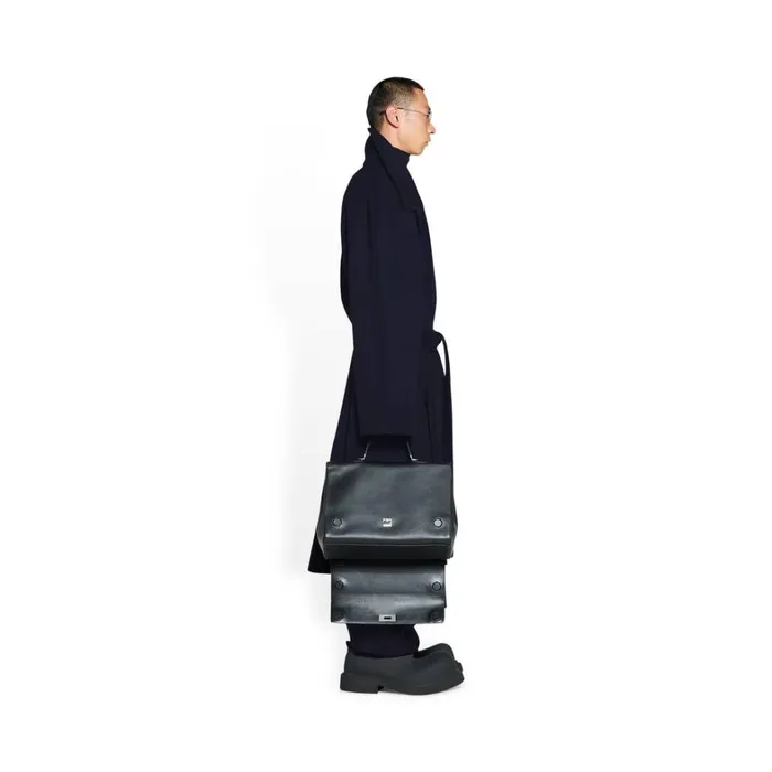 Men Coats and Jackets Balenciaga Raglan Coat In Navy Blue