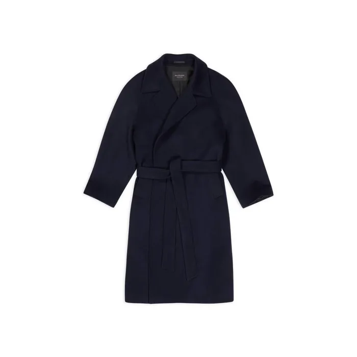 Men Coats and Jackets Balenciaga Raglan Coat In Navy Blue
