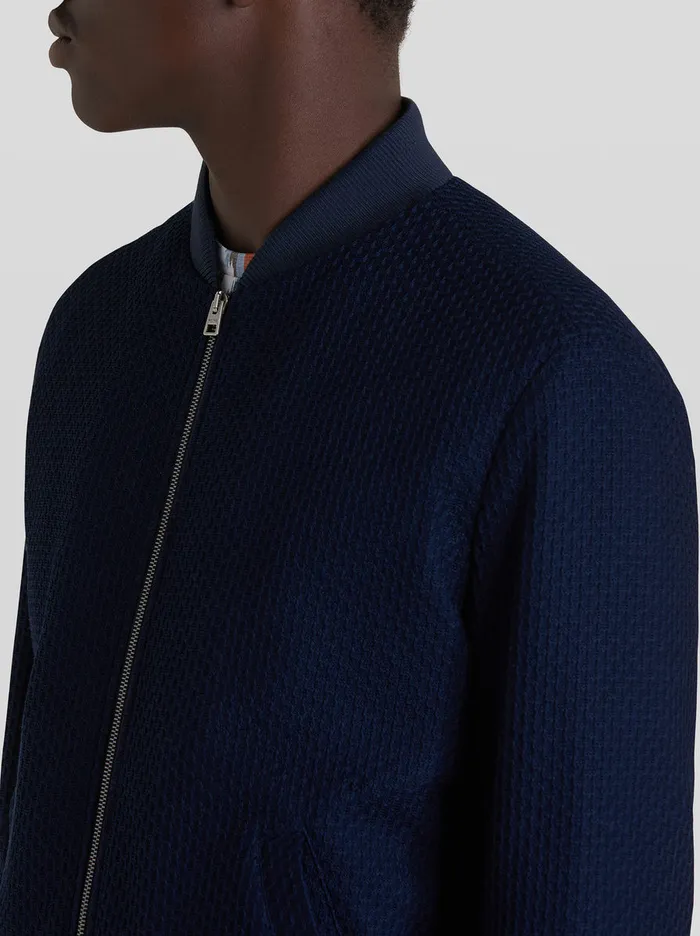 Men Cotton Jersey Bomber Jacket Etro Coats And Outerwear