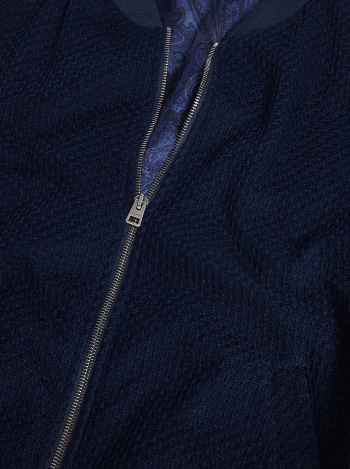 Men Cotton Jersey Bomber Jacket Etro Coats And Outerwear