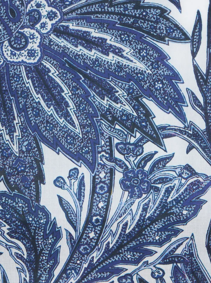 Men Cotton Shirt With Floral Paisley Print Etro Shirts