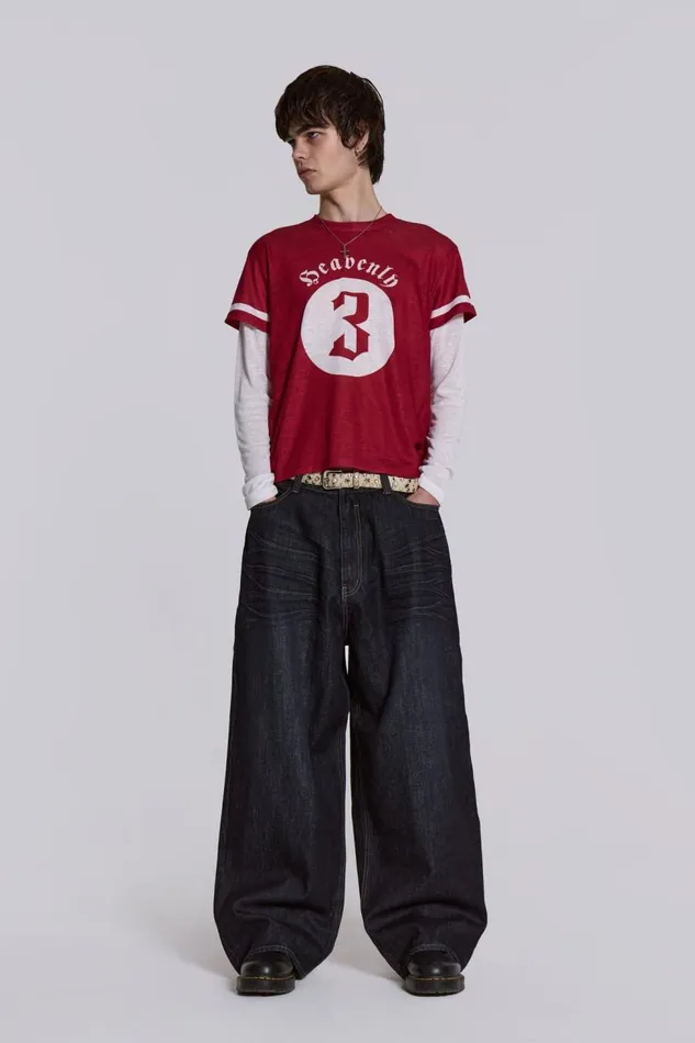 Men Creased Indigo XL Colossus Jeans Jaded London Colossus Jeans