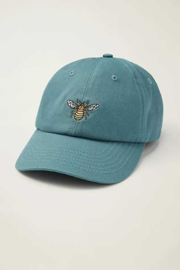 Men Critter Dad Hat Teal Bee Graphic Bonobos Hats and More