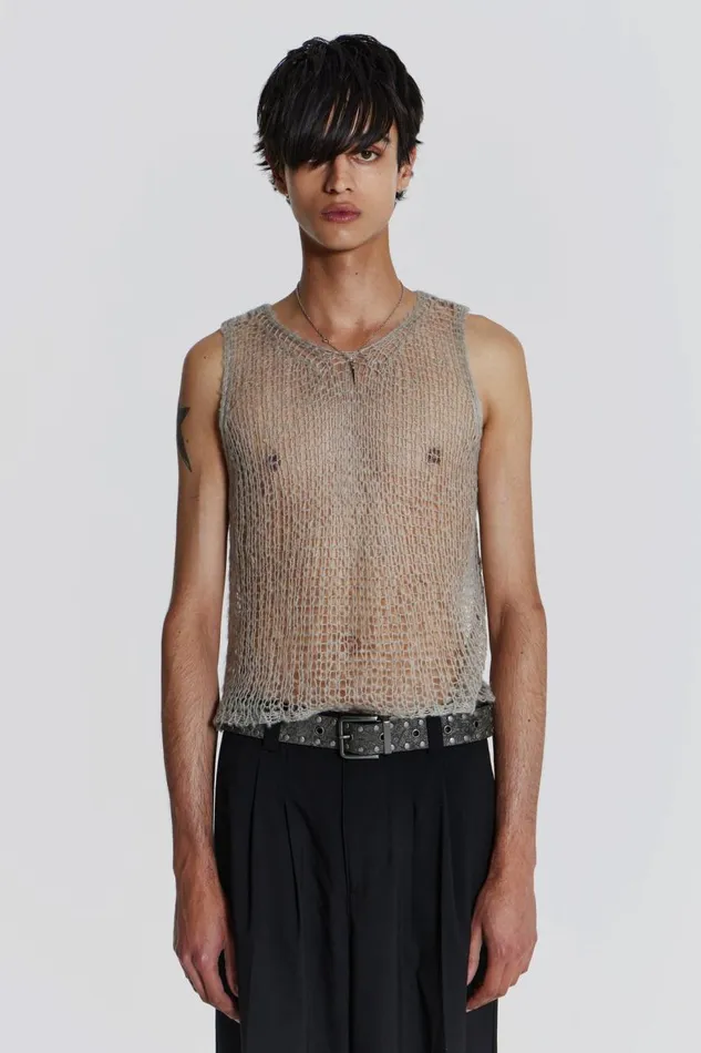 Men Dust Knit Tank Jaded London TShirts and Vests