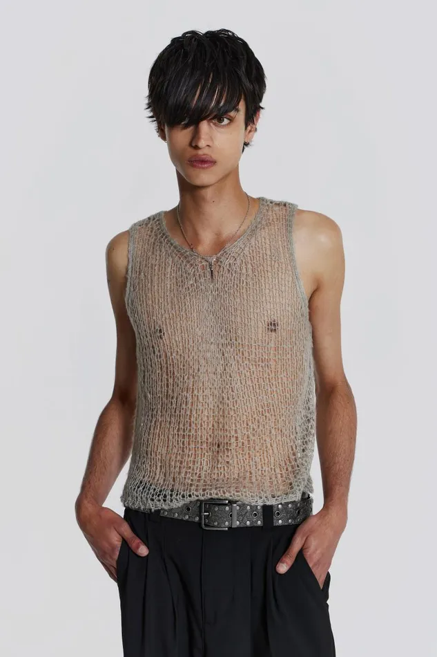 Men Dust Knit Tank Jaded London TShirts and Vests