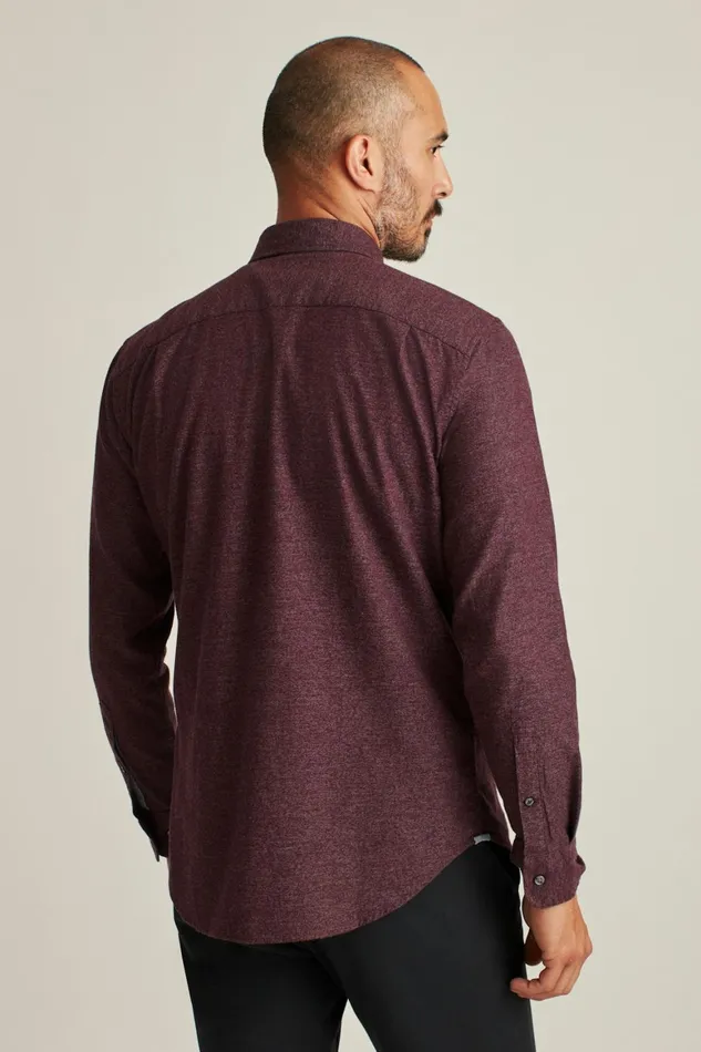 Men Everyday Lightweight Flannel Shirt Wild Plum Jaspe Bonobos Casual Shirts