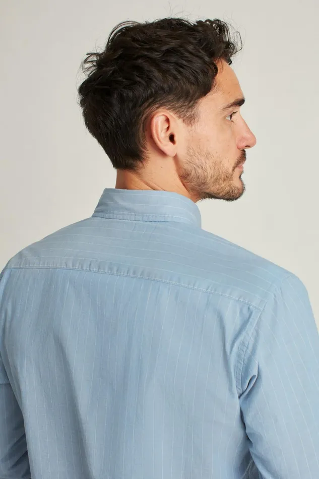 Men Everyday Shirt Blue Stripe Light Chambray Bonobos Casual Shirts