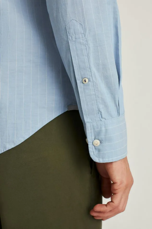 Men Everyday Shirt Blue Stripe Light Chambray Bonobos Casual Shirts