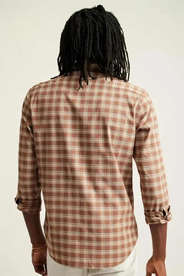 Men Everyday Shirt Brown Leon Plaid Bonobos Casual Shirts