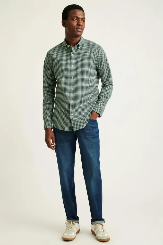 Men Everyday Shirt Green Lake Gingham Bonobos Casual Shirts