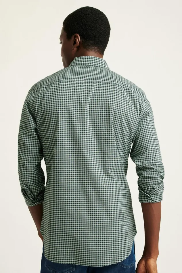 Men Everyday Shirt Green Lake Gingham Bonobos Casual Shirts