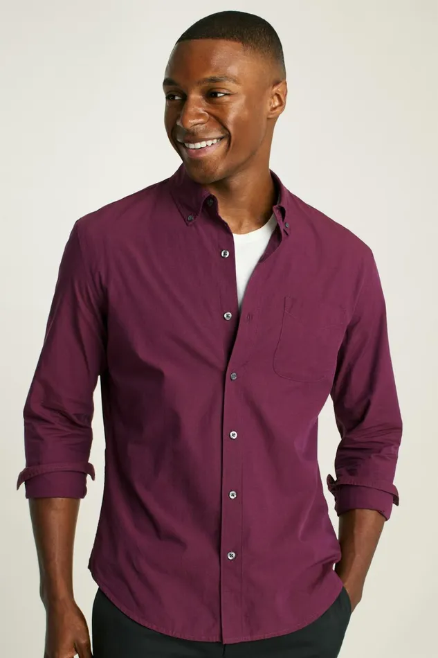 Men Everyday Shirt Plum Melange Bonobos Casual Shirts