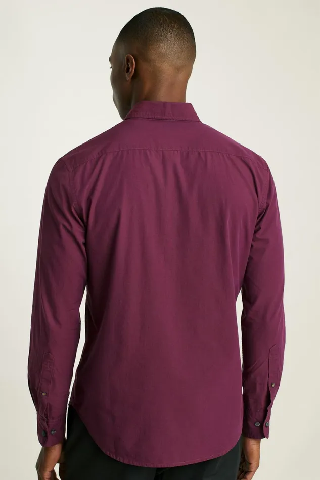 Men Everyday Shirt Plum Melange Bonobos Casual Shirts