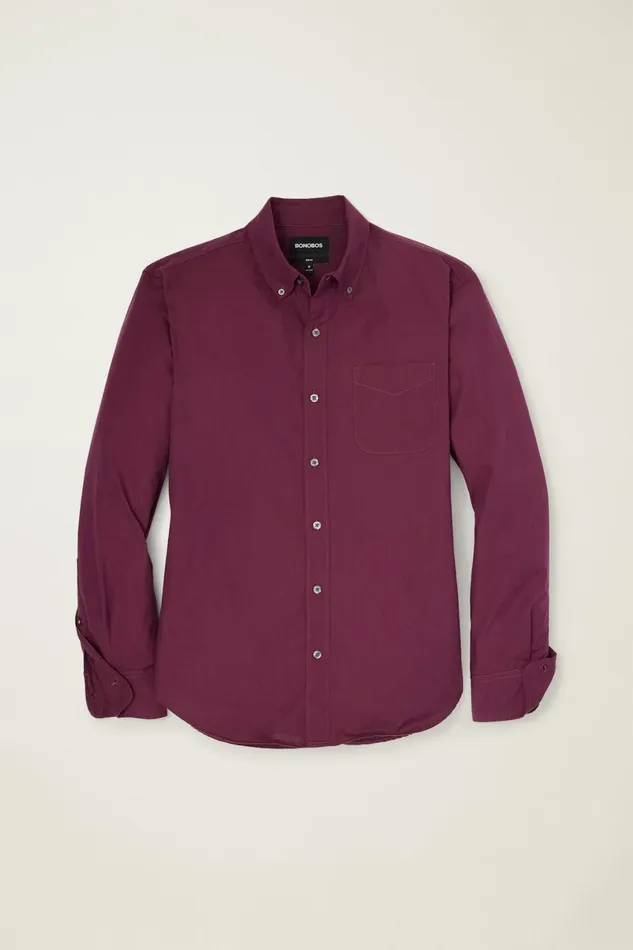 Men Everyday Shirt Plum Melange Bonobos Casual Shirts