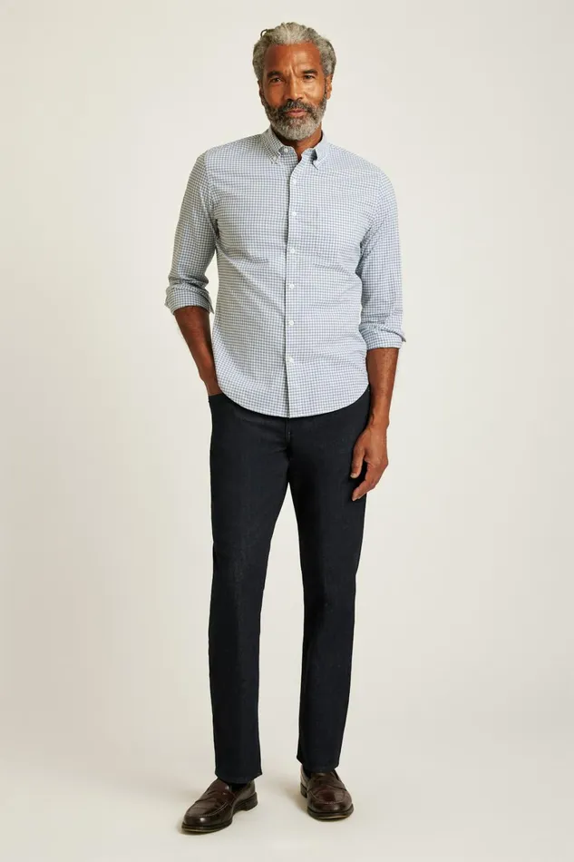 Men Everyday Shirt Sky White Gingham Bonobos Casual Shirts