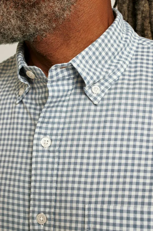 Men Everyday Shirt Sky White Gingham Bonobos Casual Shirts
