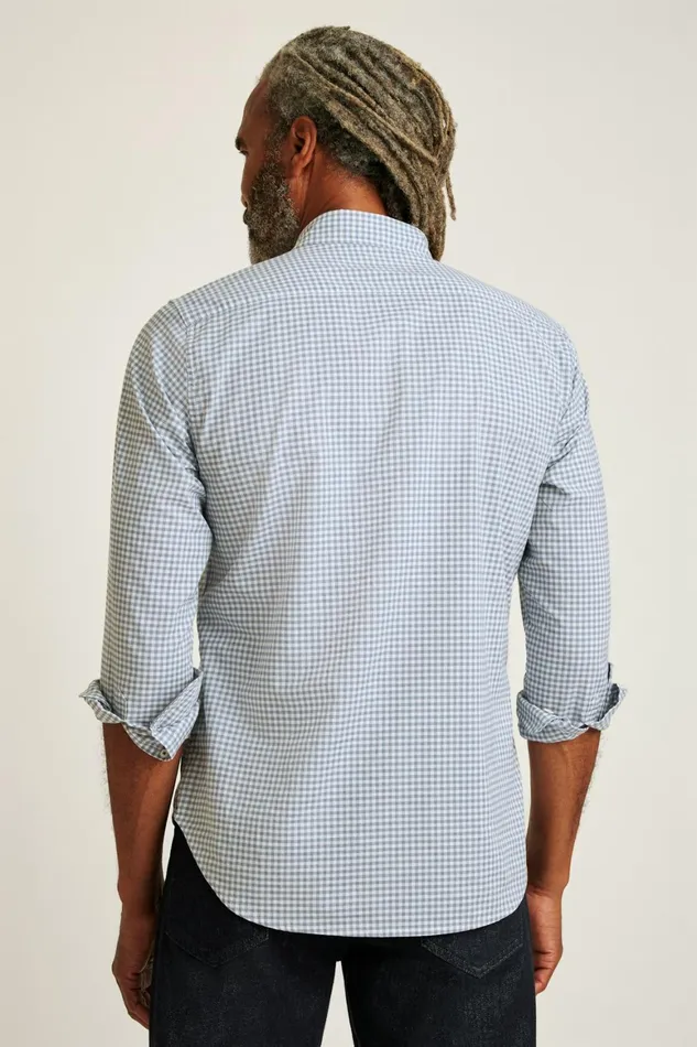 Men Everyday Shirt Sky White Gingham Bonobos Casual Shirts