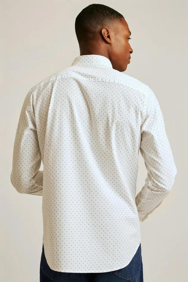 Men Everyday Shirt White Green Dot Bonobos Casual Shirts