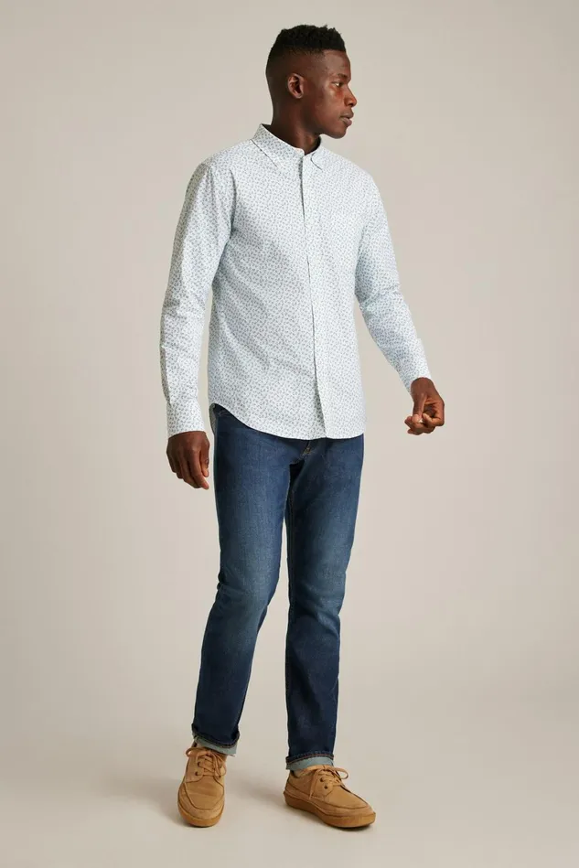 Men Everyday Shirt White Orson Floral Bonobos Casual Shirts